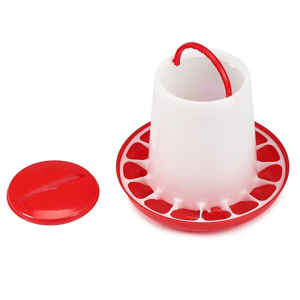 Mucola Futterspender Futterautomat Futterspender Hühnertränke 3KG Kükentränke 3L Set, Geeignet für Körner- und Mehlfutter