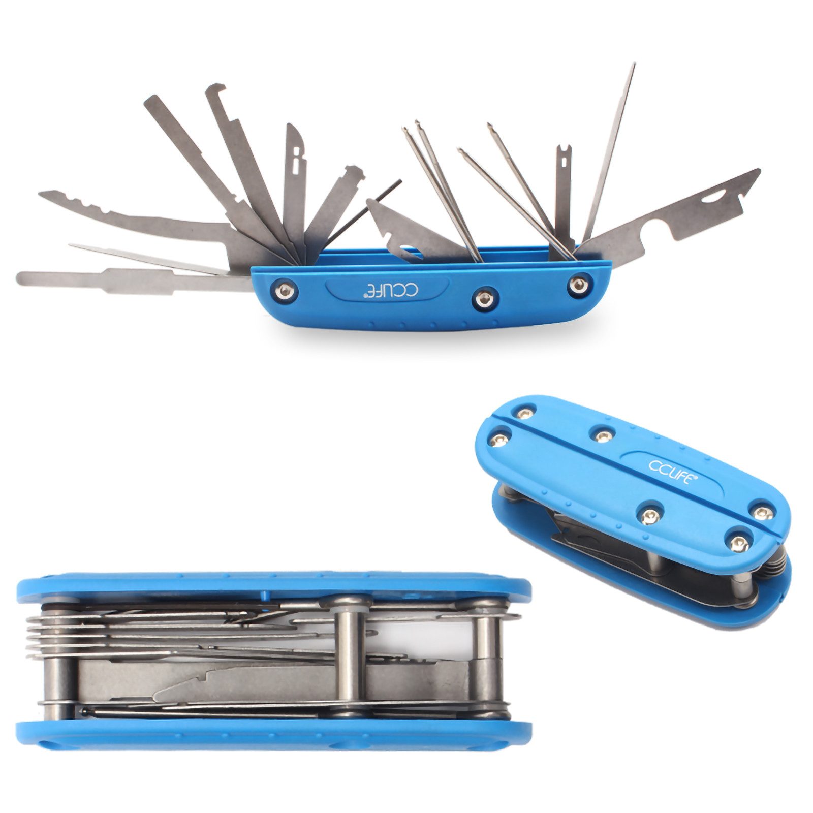 CCLIFE Demontagewerkzeug Tragbar 16-in-1 Radio Demontage Інструмент 2tlg Autoradio Ausbauwerkzeug, (2-tlg)