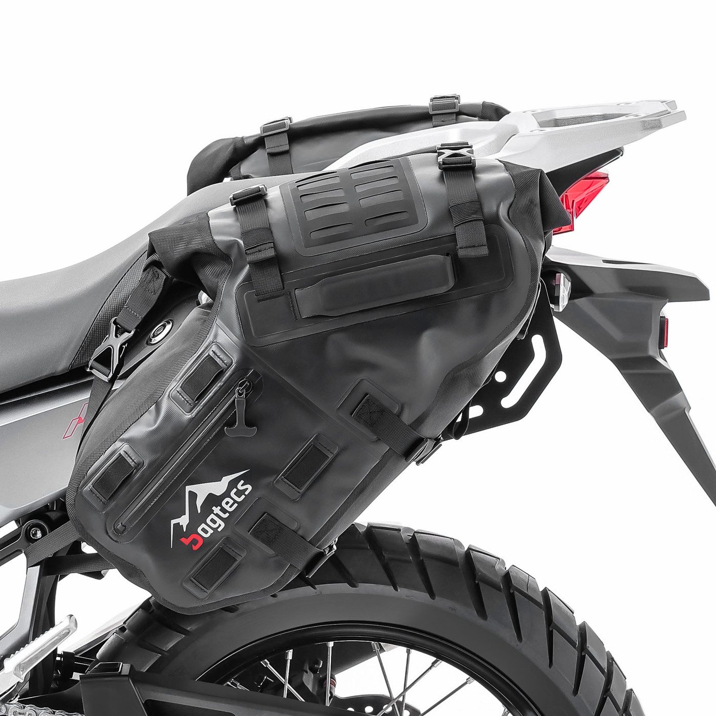 Bagtecs Reisetasche Set Satteltaschen MT142 + Seitenträger für Honda Transalp XL 750 23-26