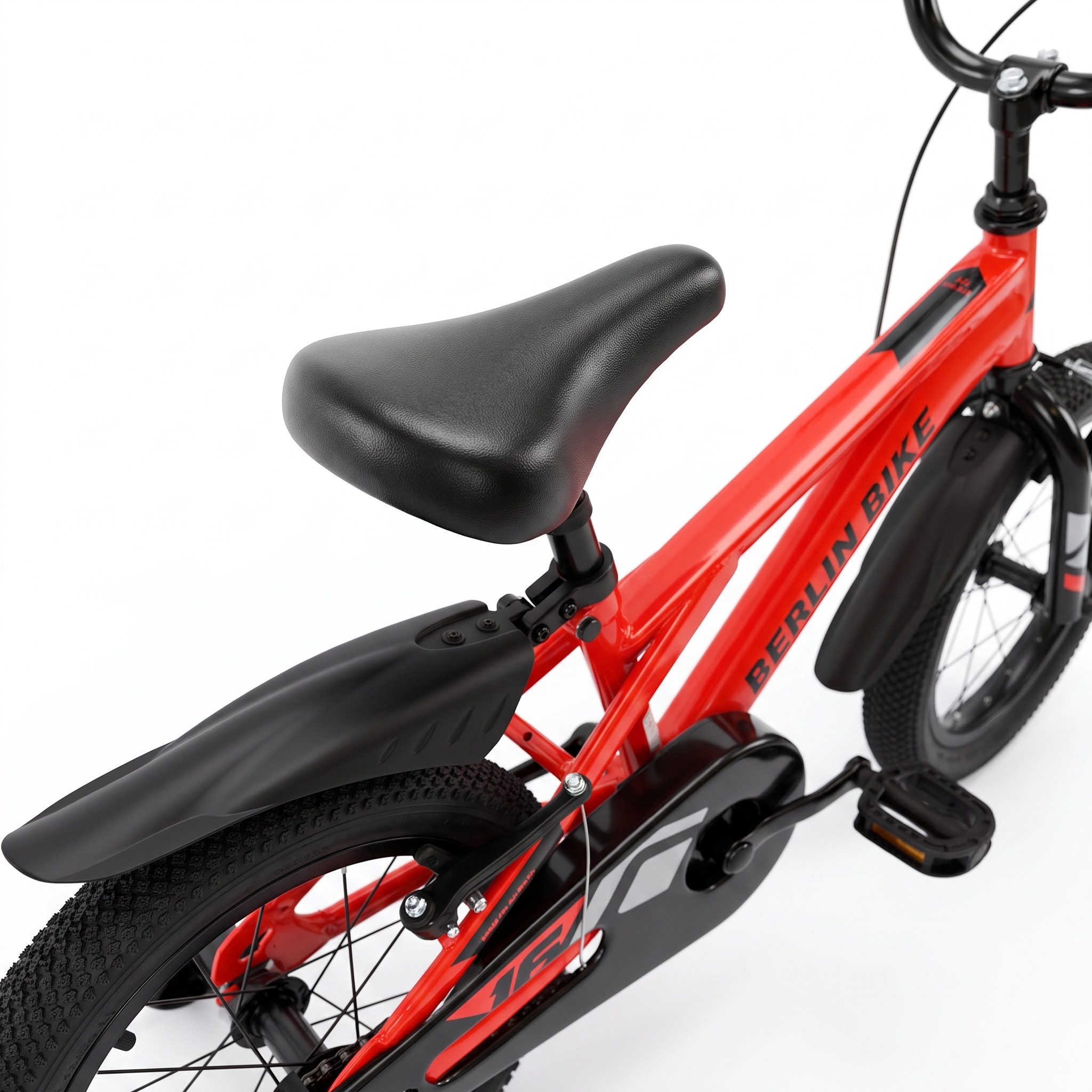BERLIN BIKE Kinderfahrrad Cross 16 Zoll für Jungen und Mädchen mit Stützräder, 1 Gang, Spielerisch Balance und Motorik fördern