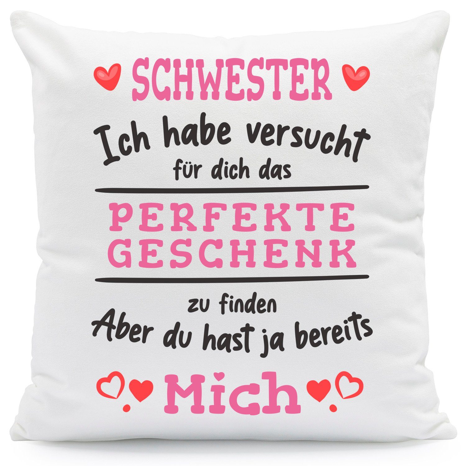 GRAVURZEILE Zierkissen mit Spruch