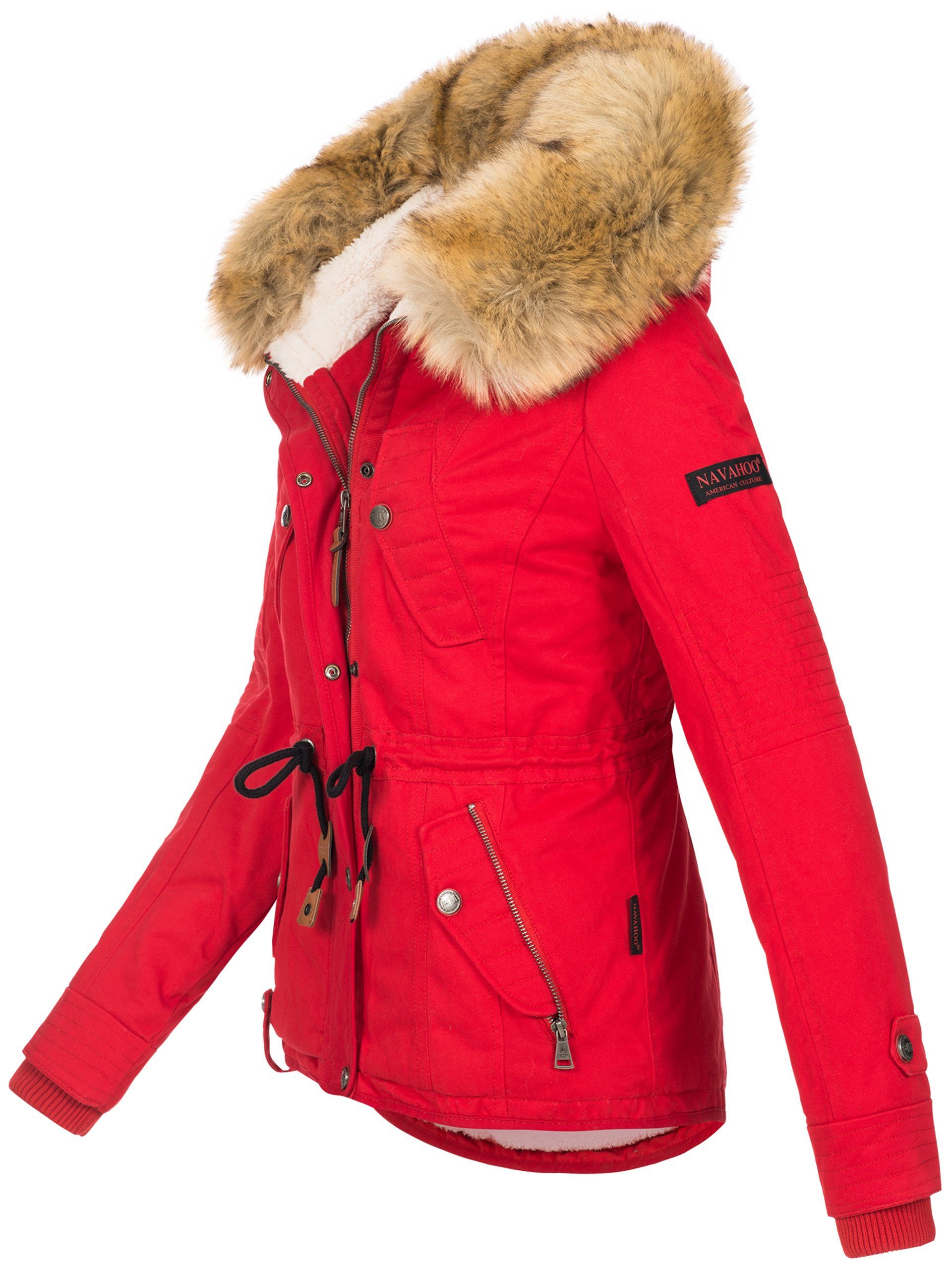 Navahoo Winterjacke Pearl mit warmem Teddyfell