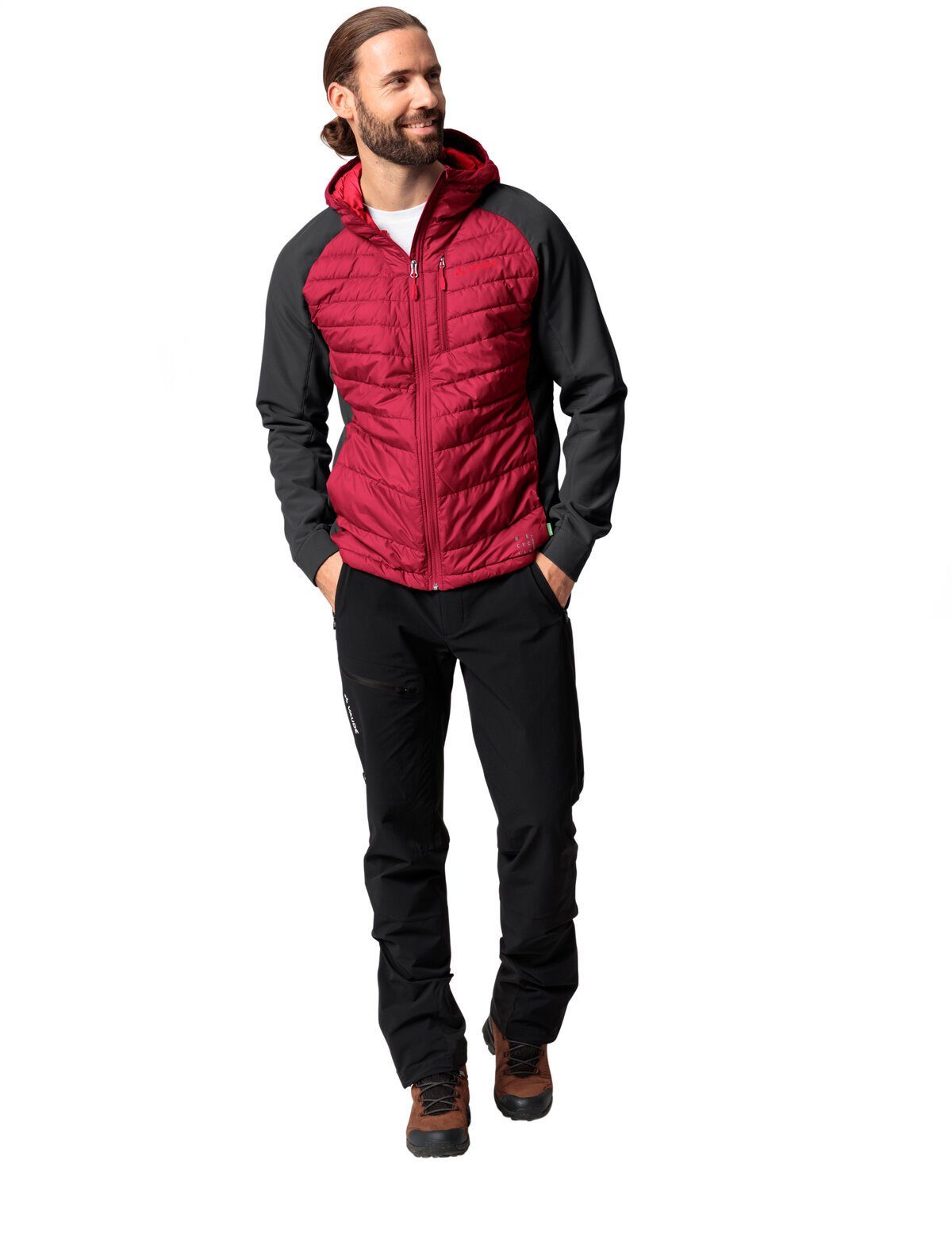 VAUDE Outdoorjacke Men's Elope Hybrid Klimaneutral Jacket dark (1-St) red indian kompensiert
