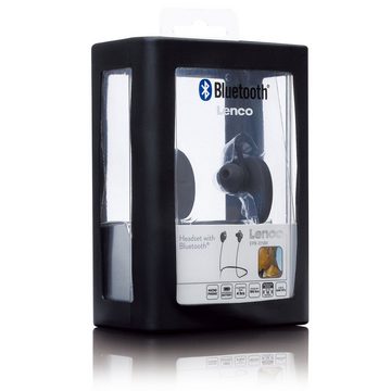 Lenco EPB-015BK Bluetooth-Kopfhörer (erhältlich in Weiß/Schwarz, Kabellose Bluetooth In-Ear-Kopfhörer, 4 Stunden Akkulaufzeit, Mikrofon)