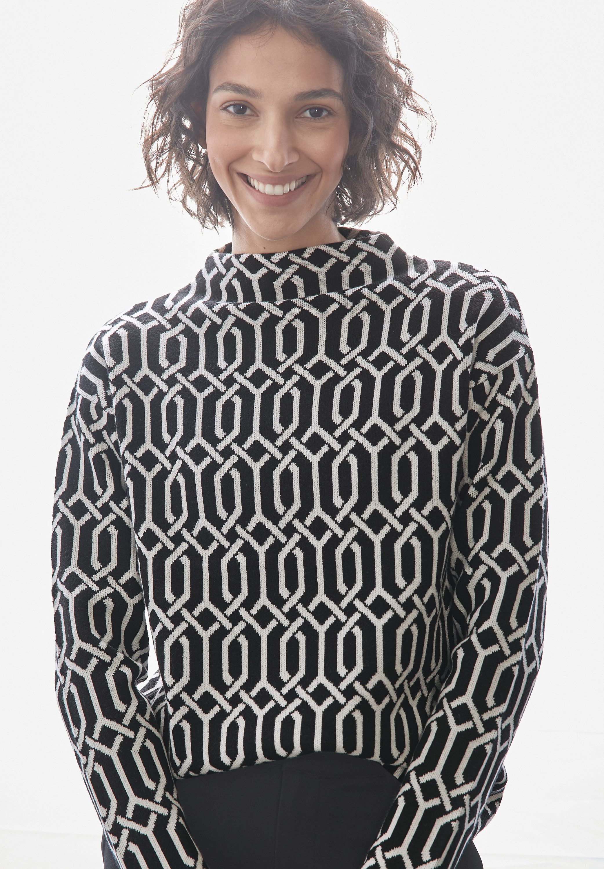 STREET ONE Strickpullover mit grafischem Muster günstig online kaufen