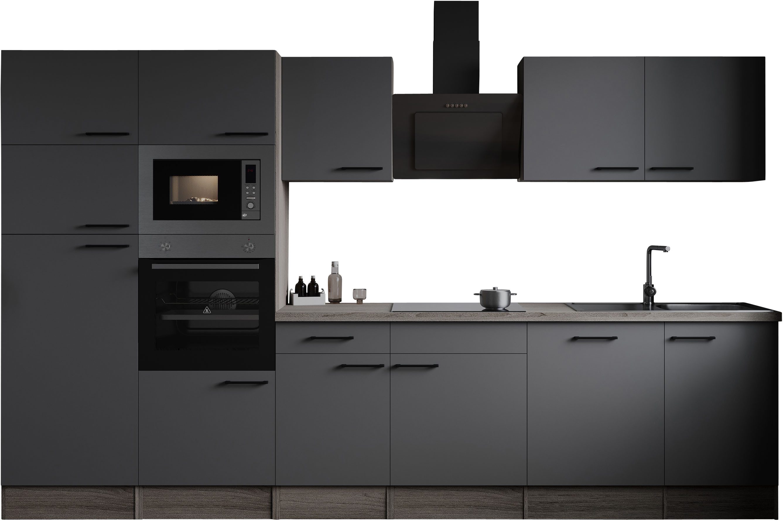 RESPEKTA Küchenzeile Oliver, Breite 340 cm, 90 cm Arbeitshöhe, in exklusiver Konfiguration für OTTO