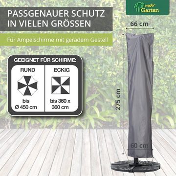 mehr Garten Sonnenschirm-Schutzhülle Premium, Premium Sonnenschirm-Abdeckhaube, Maße: 275 (H) x 66/60 (B) cm I Für S