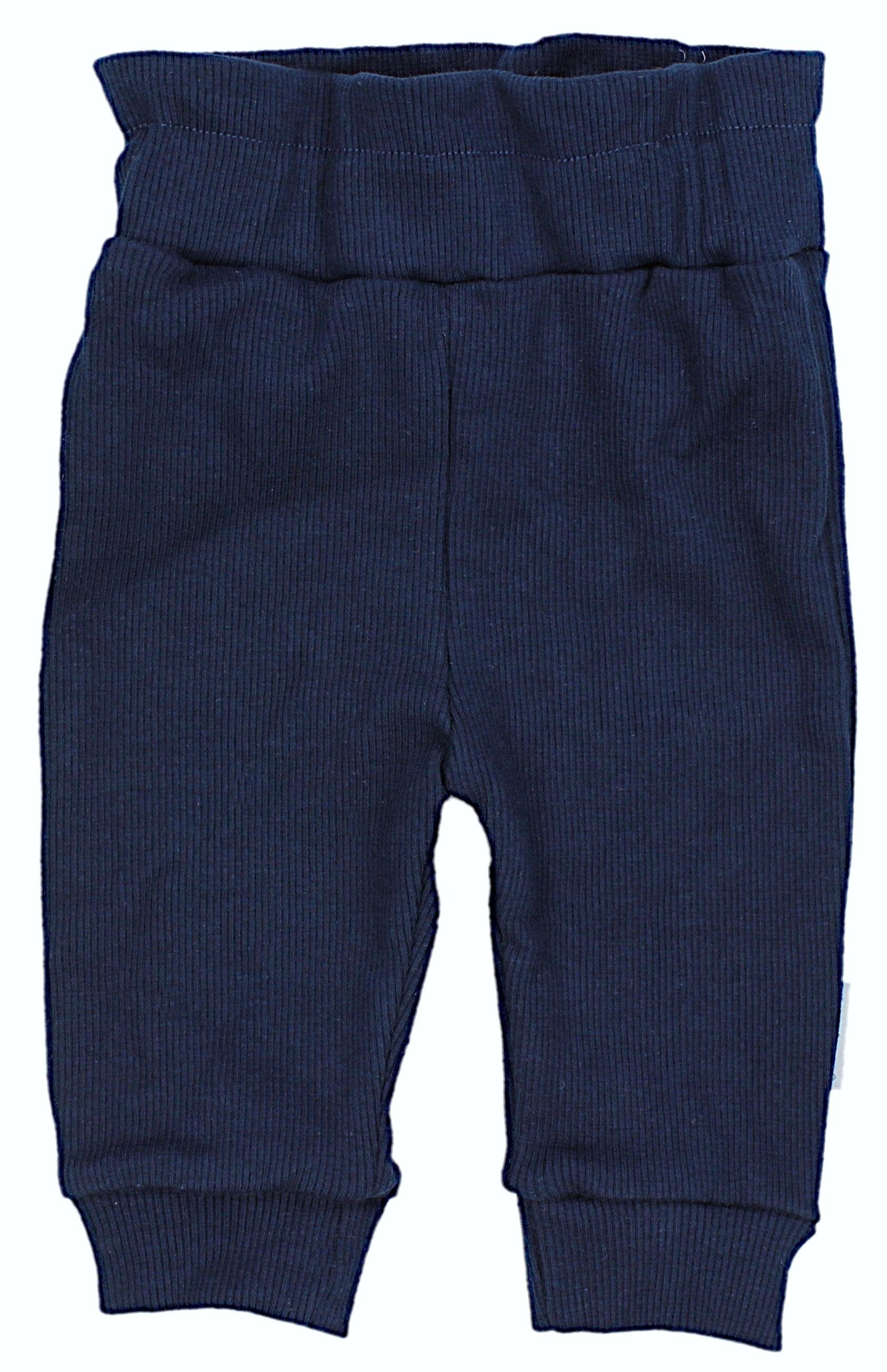 Rippstoff Dunkelblau TupTam Lang Rippstoff TupTam mit Mädchen Rüschen Babyhose Sweathose