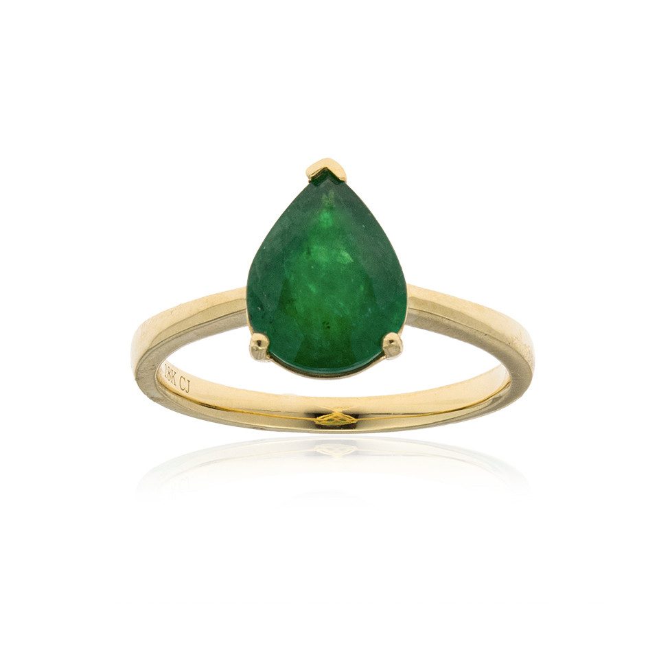 Cavill Goldring Anspruchsvoller sambischer Smaragd 18K günstig online kaufen