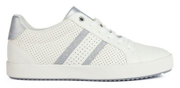 Geox D BLOMIEE Sneaker mit kontrastfarbigen Stripes, Freizeitschuh, Halbschuh, Schnürschuh