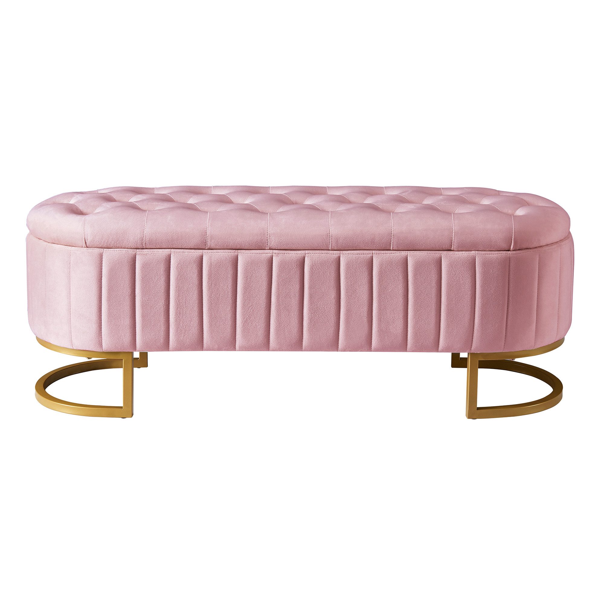 OKWISH Bett Bettbank Sitzbank (Stauraum-Schlafkoffer und Fußbank, gepolsterte Fußbank mit Stauraum, Sofabank Bank,120 x 40 cm)