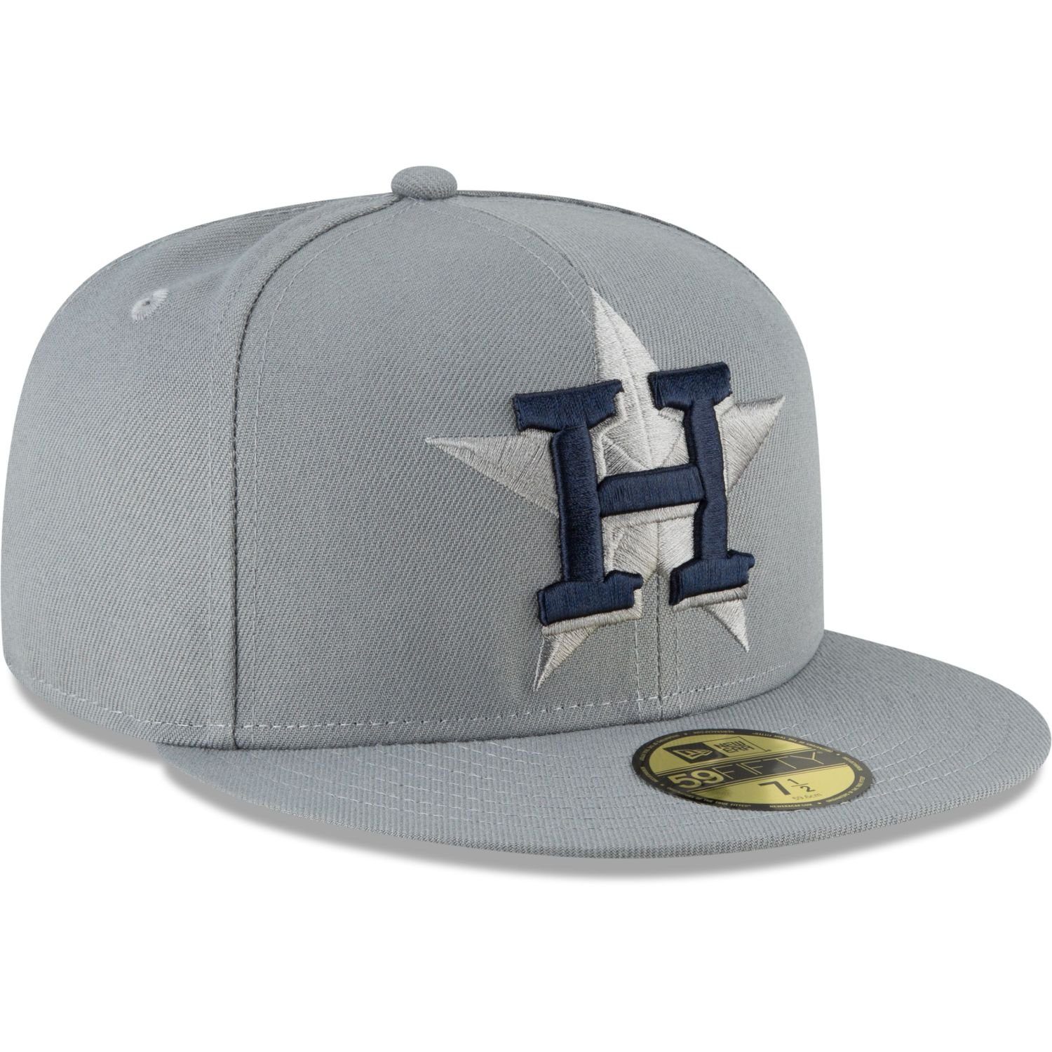 GREY 59Fifty Cooperstown Cap Fitted Team New MLB Astros Era STORM Houston