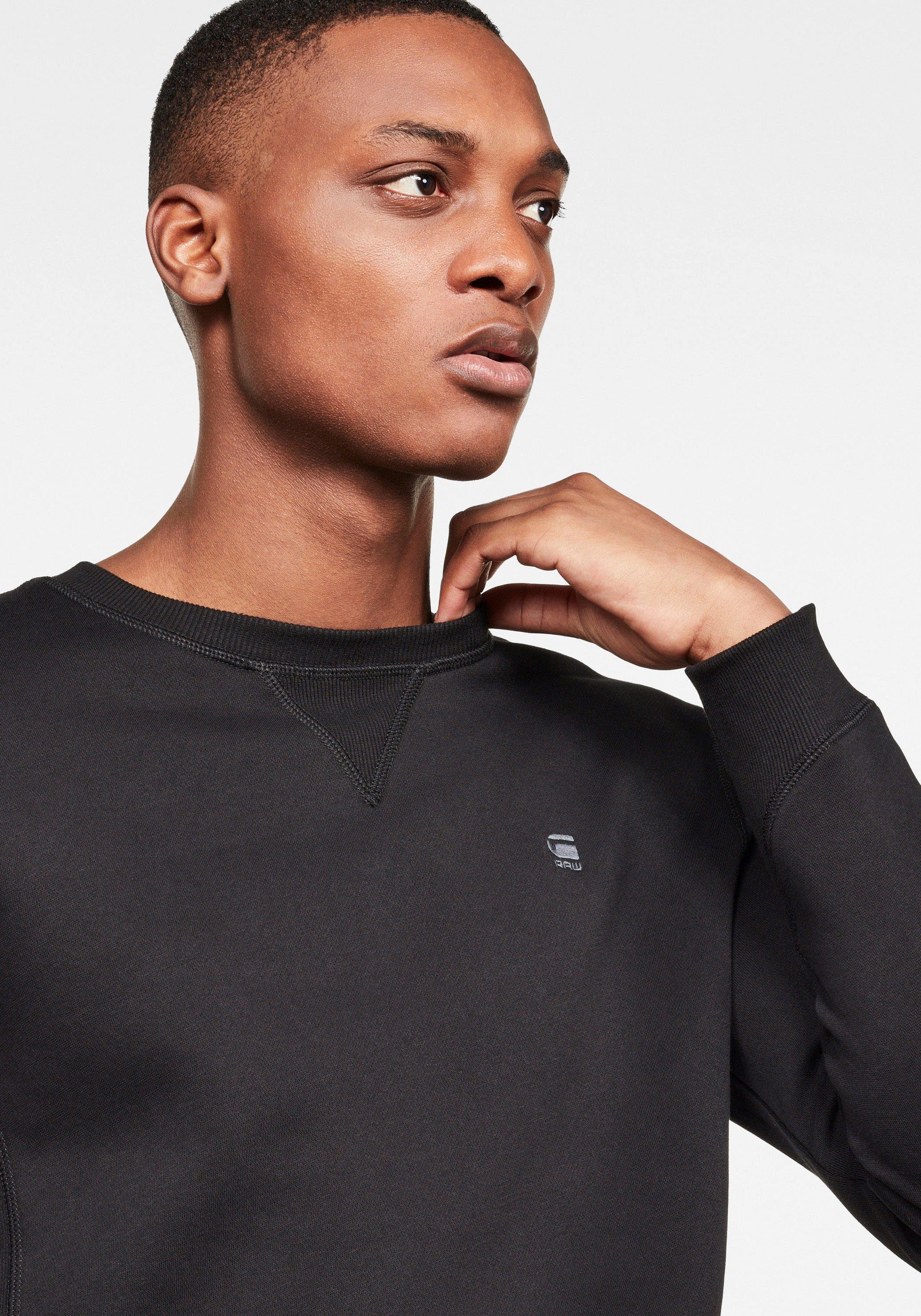 G-STAR Sweatshirt Premium Core Pacior Sweat mit Ripp-Seiteneinsätzen