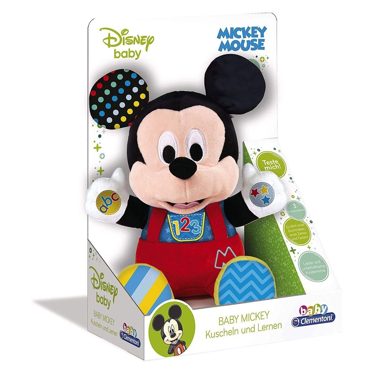 Clementoni® Kuscheltier »Clementoni 59133 - Disney baby - Mickey Mouse -  Kuscheln und Lernen - Baby-Spielzeug, Plüschfigur mit Sound (DE&FR)« online  kaufen | OTTO