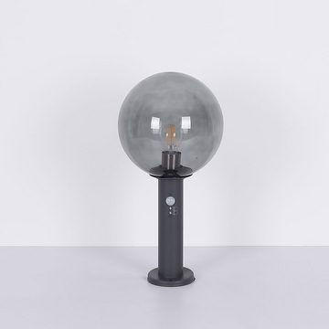 Globo Sockelleuchten, Leuchtmittel nicht inklusive, Gartenlampe mit Bewegungsmelder Standlampe Außen Sockelleuchte mit