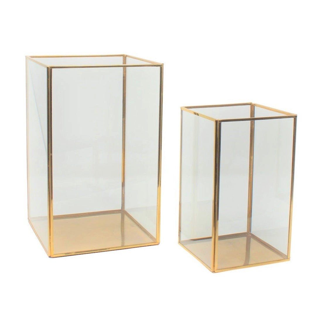 LaLe Living Dekovase Vintage Batu 2-teilig in Gold und Schwarz (Set, 2er-Set), Свечи aus Eisen