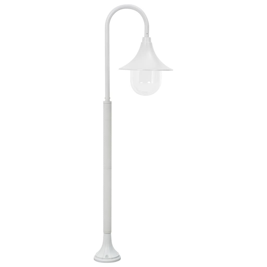 vidaXL Pollerleuchte Garten-Pollerleuchte E27 120 cm Aluminium Weiß