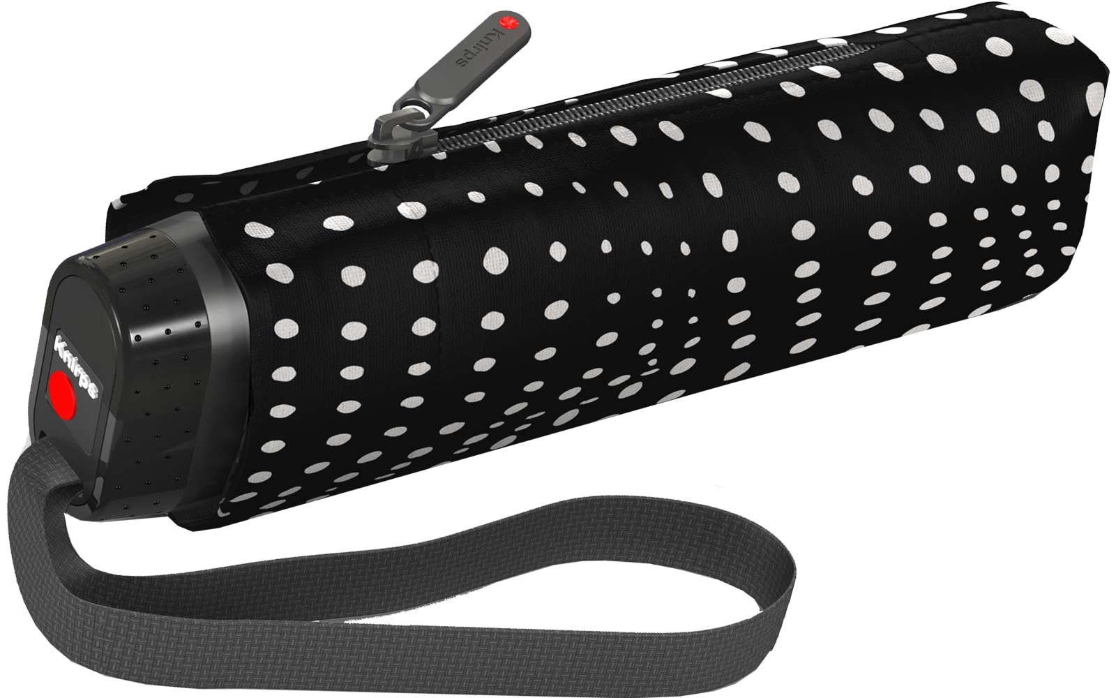 sehr Damen, guter für klein Schirm Notfallschirm Knirps® leichter, ein leicht, schwarz-weiß kompakter Taschenregenschirm besonders und