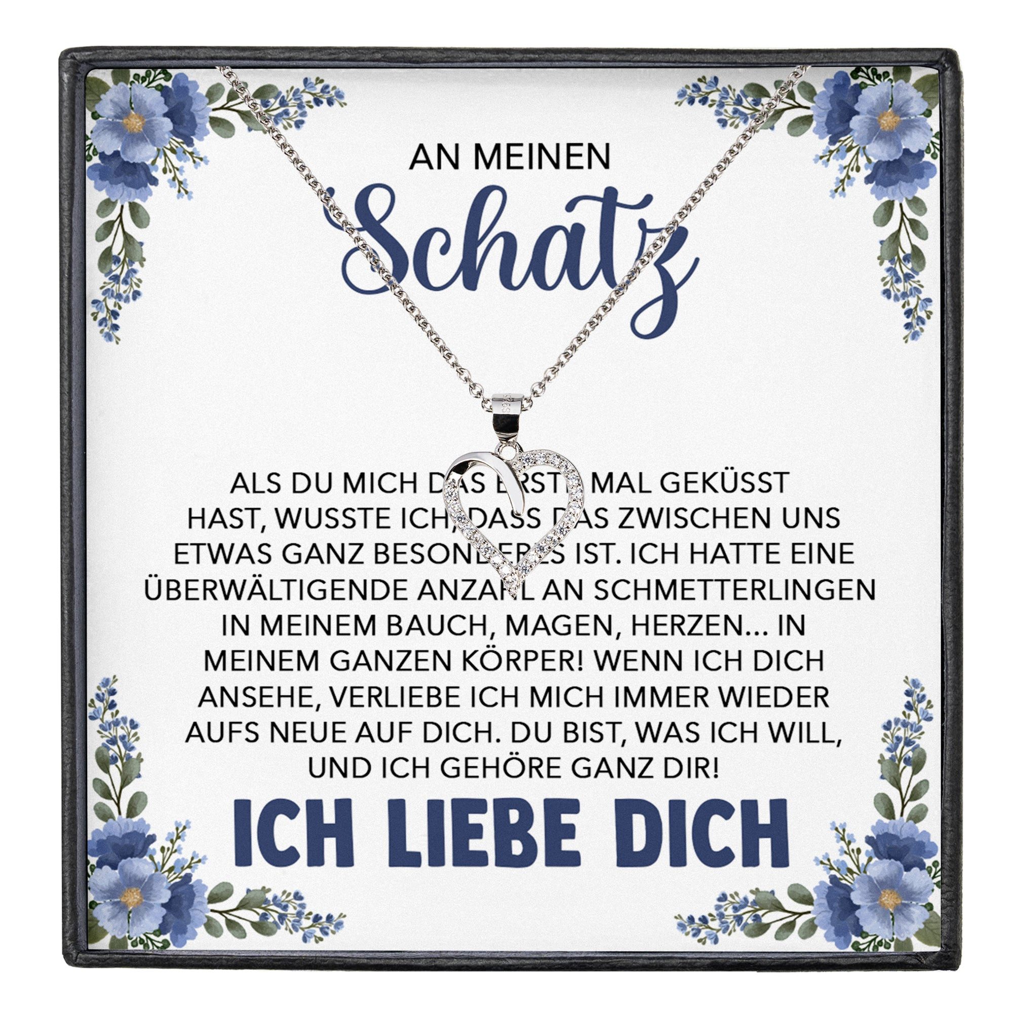 Schmuckset Frauen Ich Liebe Dich Geschenk Schatz Herz Halskette Damen Schmuck