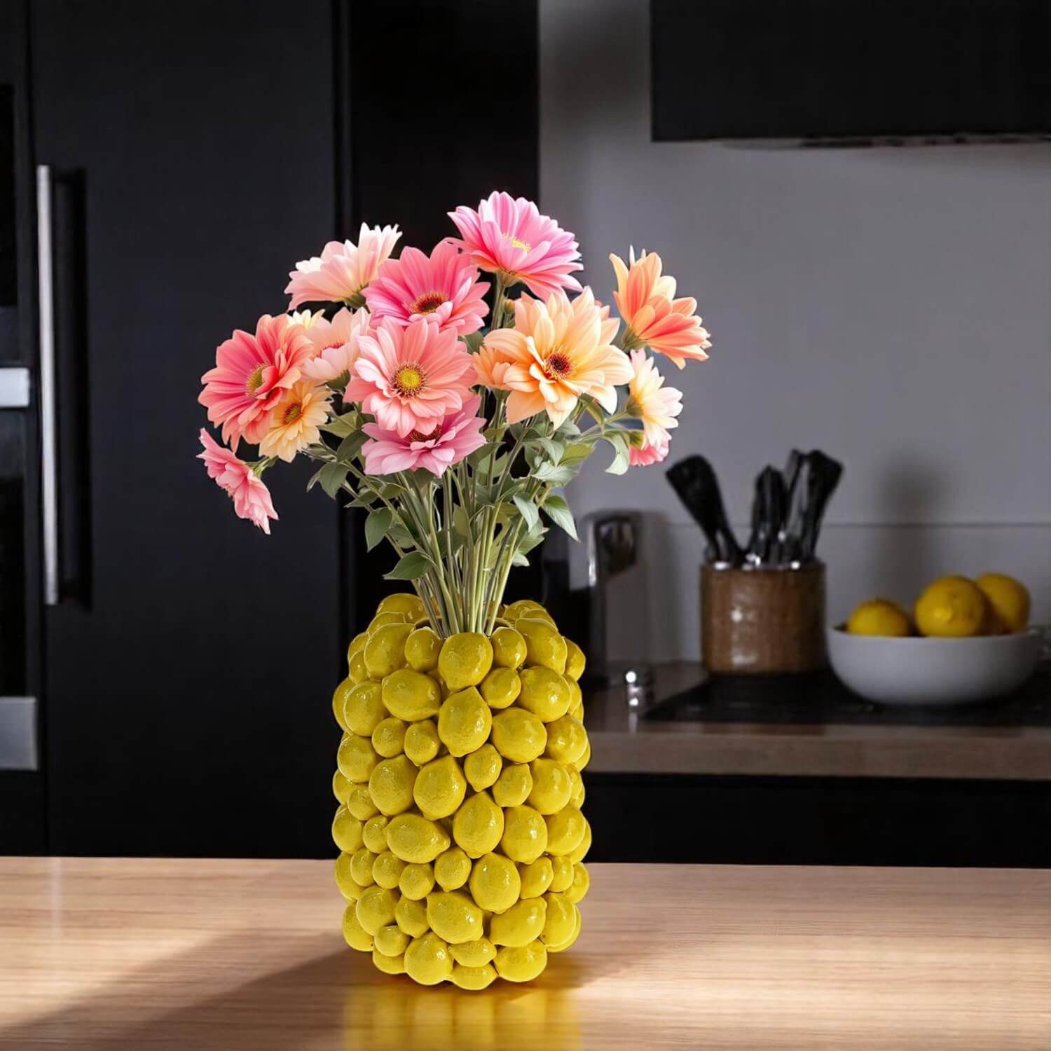 degawo Kugelvase Gelbe Vase, Steingut mit günstig online kaufen