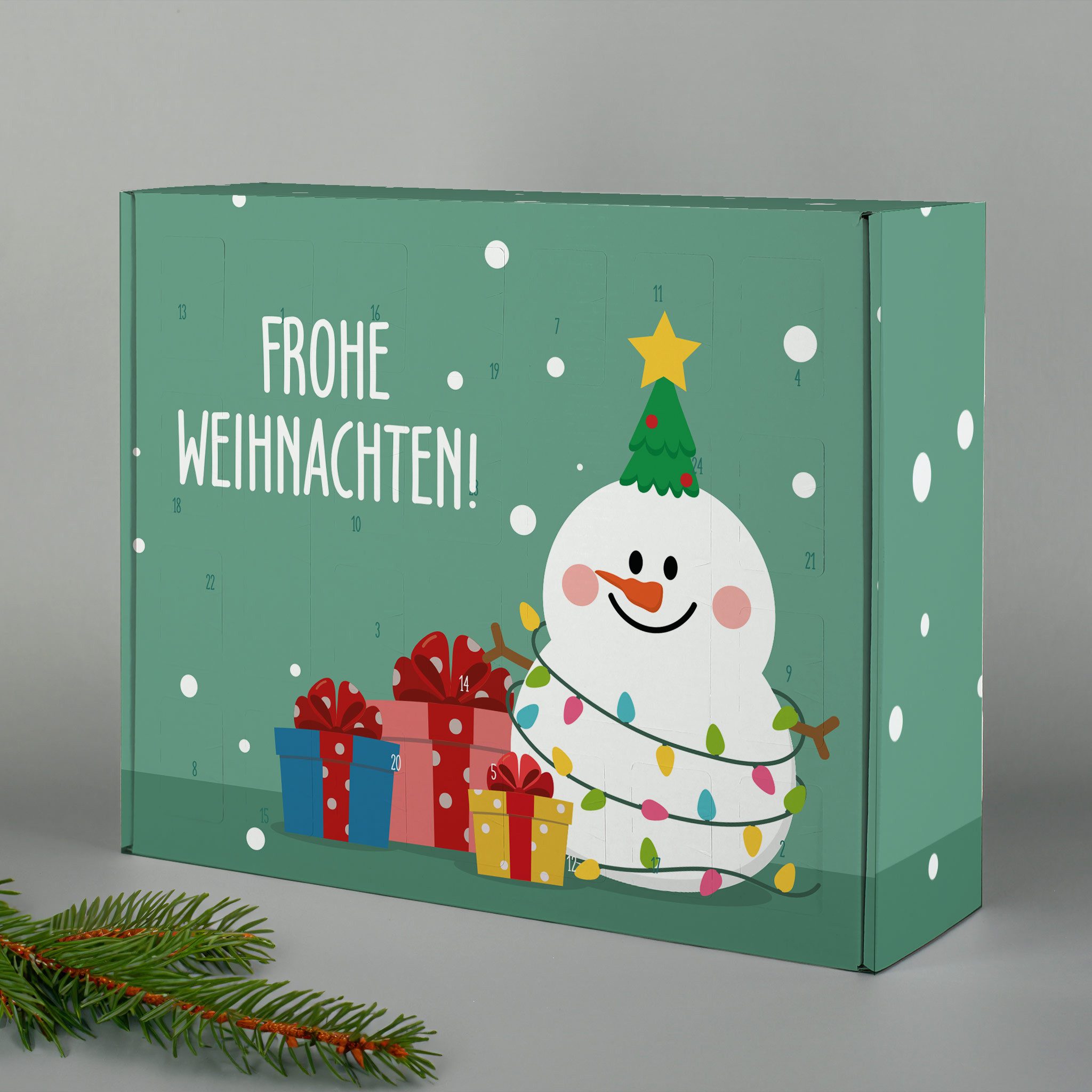 Herz & Heim befüllbarer Adventskalender mit festlichen Motiven zu Weihnachten - DIY Adventskalender, zum selbst Befüllen, aus stabiler Pappe – Bild 2 von 5