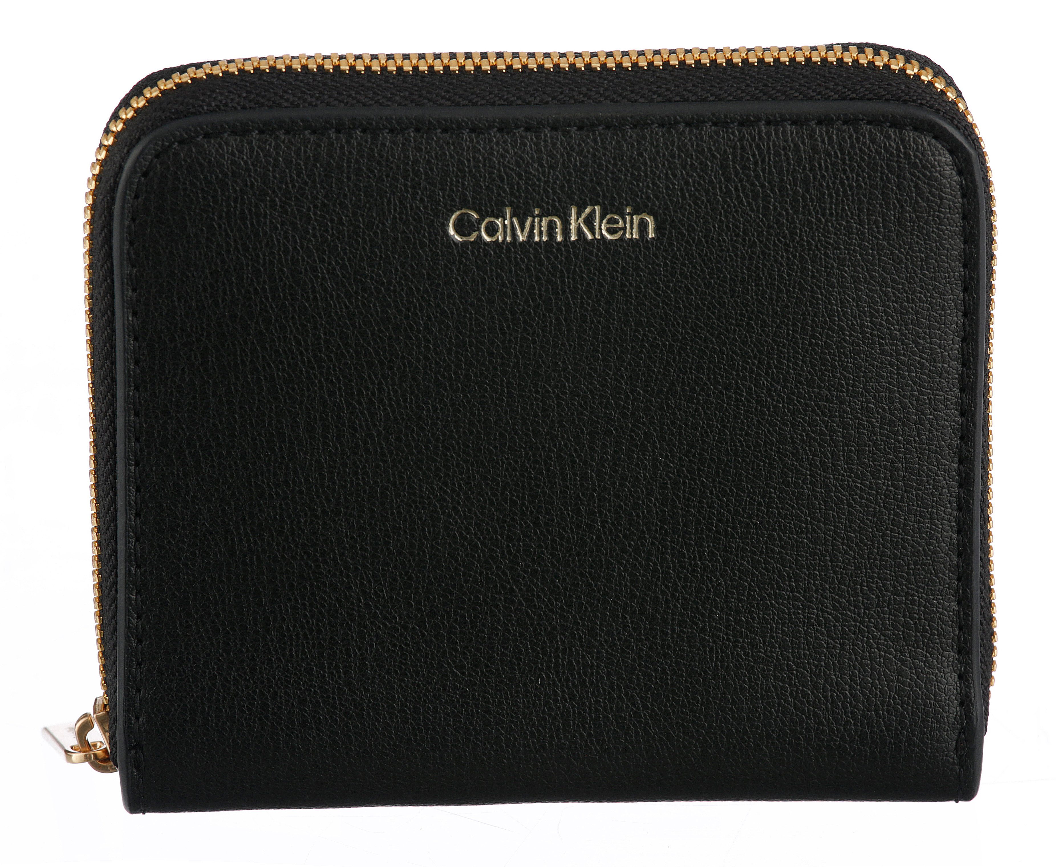 Calvin Klein Geldbörse FOIL LOGO MEDIUM ZIP AROUND, Damen Portemonnaie, Geldbeutel, Money Pocket mit CK-Schriftzug