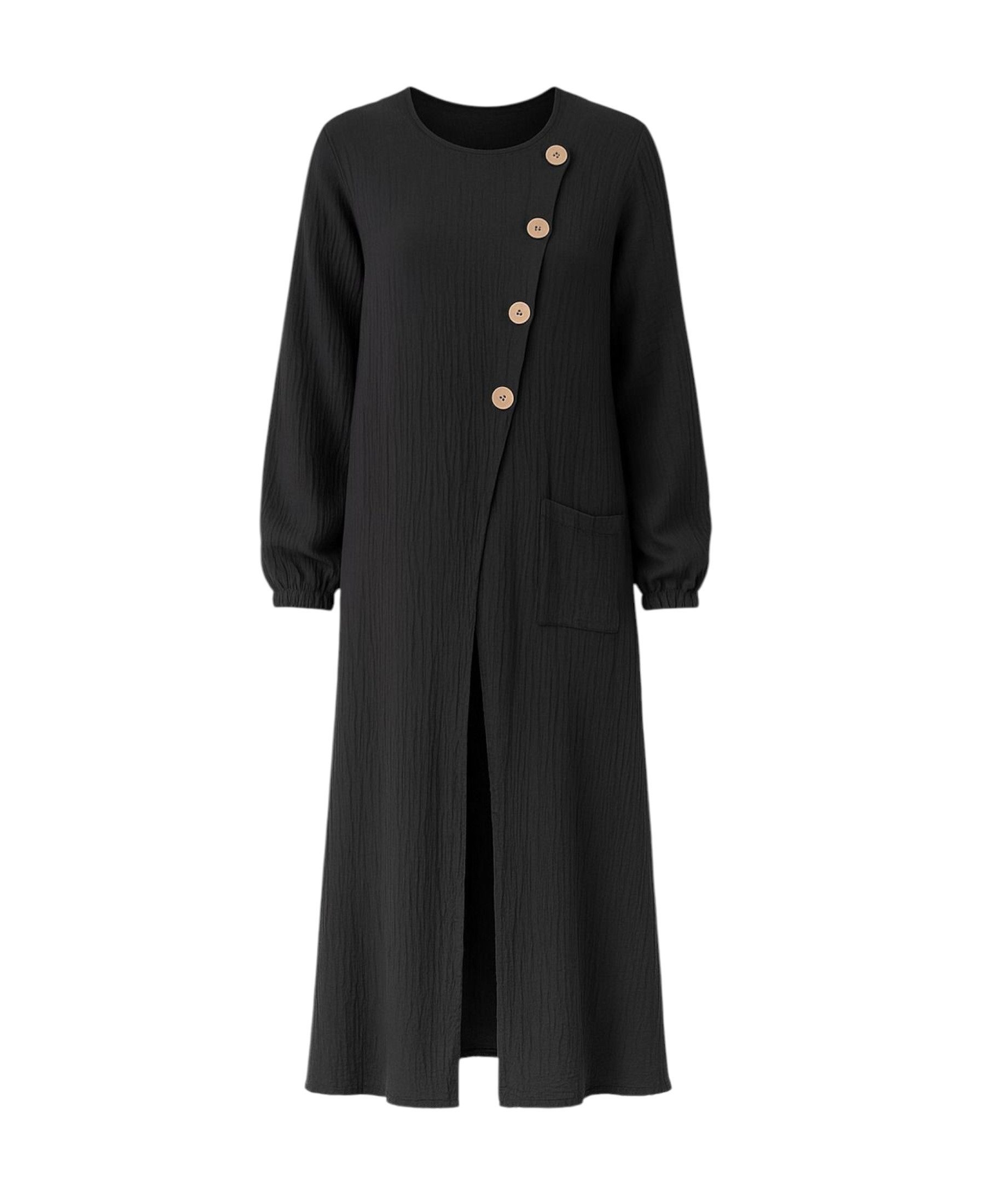 WENOR Longtunika Musselin mit Frontschlitz, Knopfdetail, günstig online kaufen