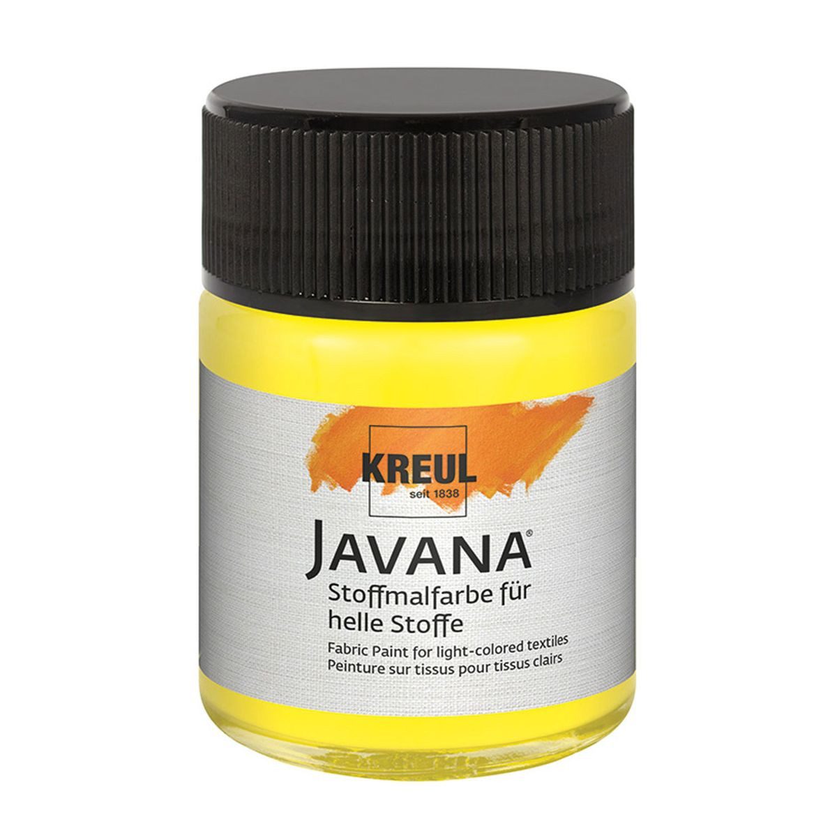 C. KREUL Stoffmalfarbe KREUL Stoffmalfarbe JAVANA citron 50ml Glas