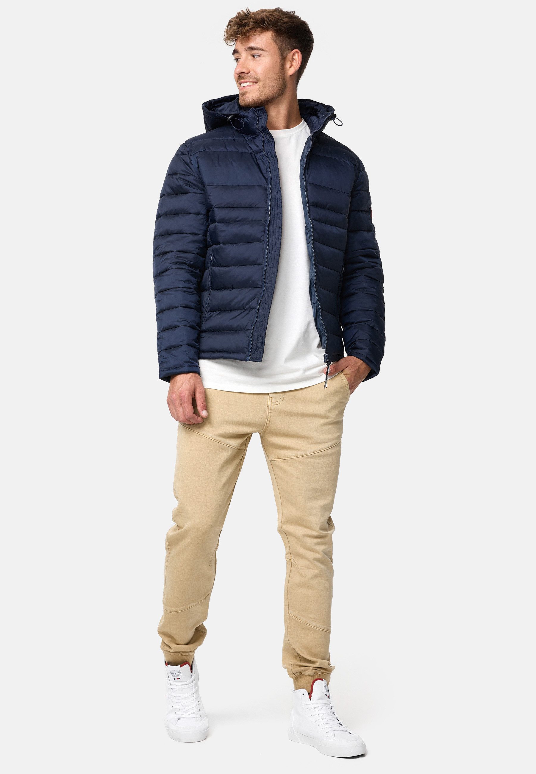 INDICODE Steppjacke Herren Hampshire Herrenjacke Daunen-Optik mit elastischen Bündchen – Bild 4 von 5