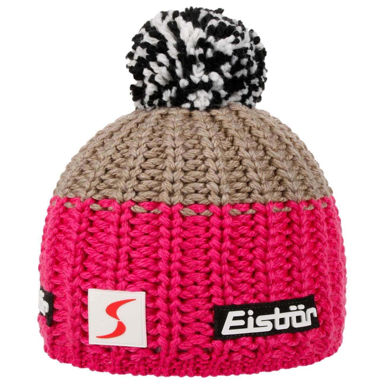 Eisbär Bommelmütze (1-St) Strickmütze mit Futter, Made in the EU