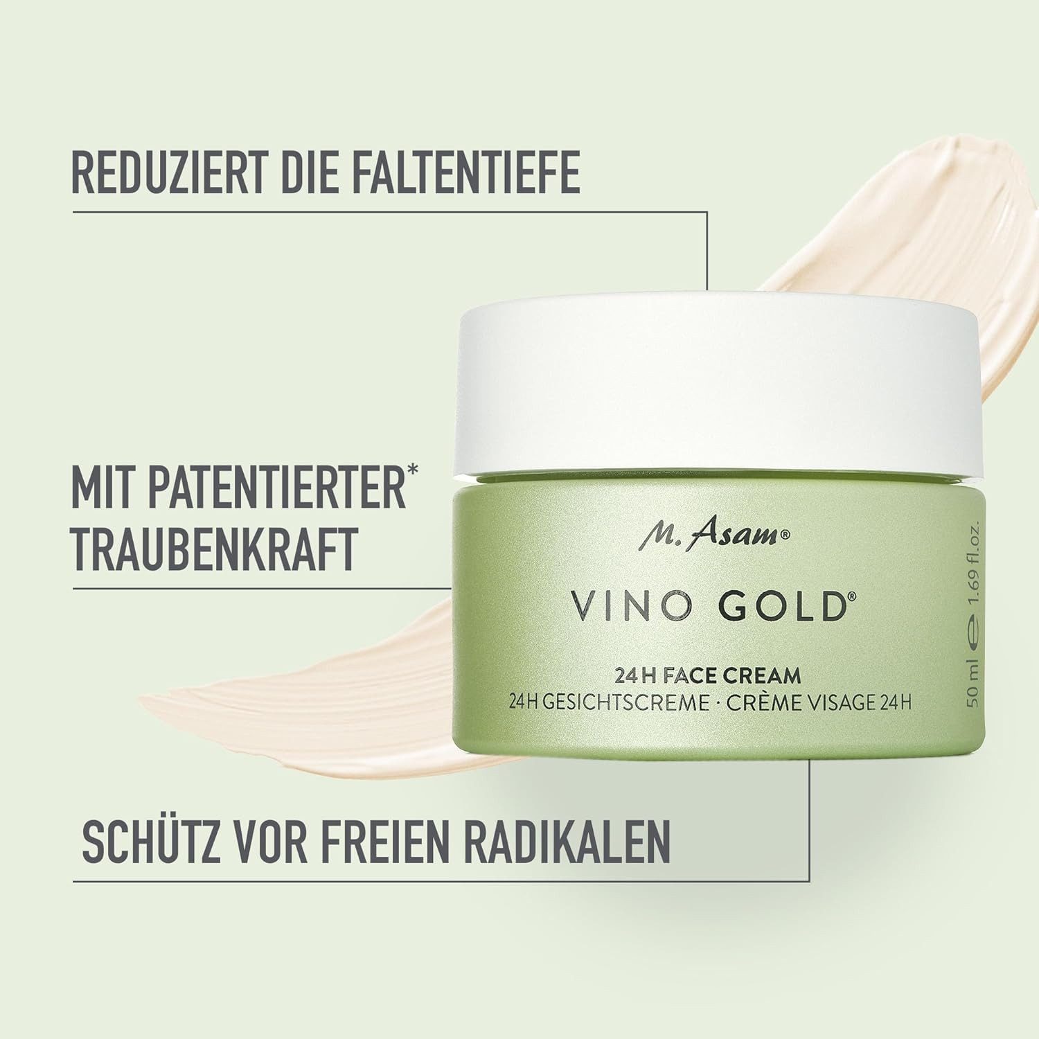 asambeauty Gesichtspflege Gesichtscreme – 24h Tagescreme & Nachtcreme gegen Linien & Fältchen