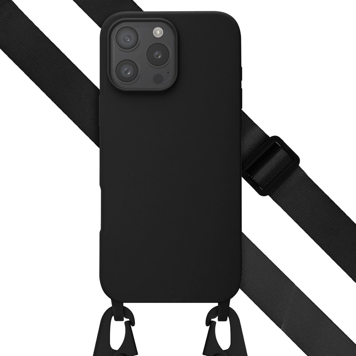 Selencia Handyhülle Selencia SilikonHülle mit abnehmbarem Band Apple iPhone 16 Pro Max - S