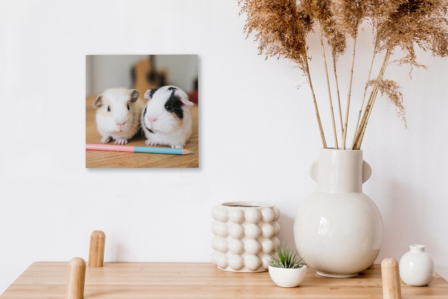 (1 Baby-Meerschweinchen, Leinwand für Wohnzimmer Entzückende Schlafzimmer Bilder OneMillionCanvasses® St), Leinwandbild