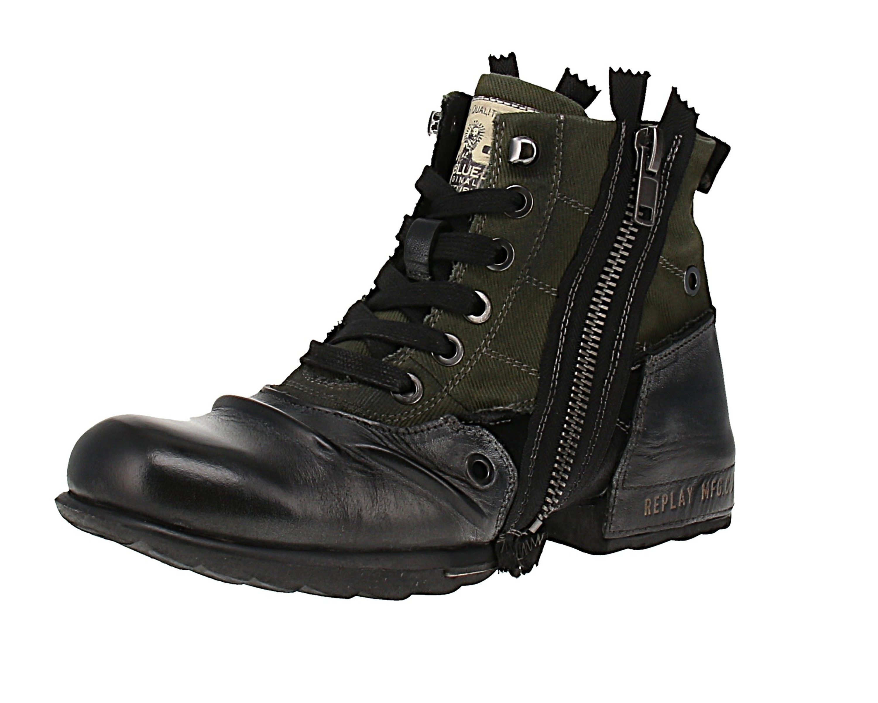 Replay Replay Grip Limited GMU01 C0023L - Herren Boots - 1659-Black-Mil-Grn günstig online kaufen