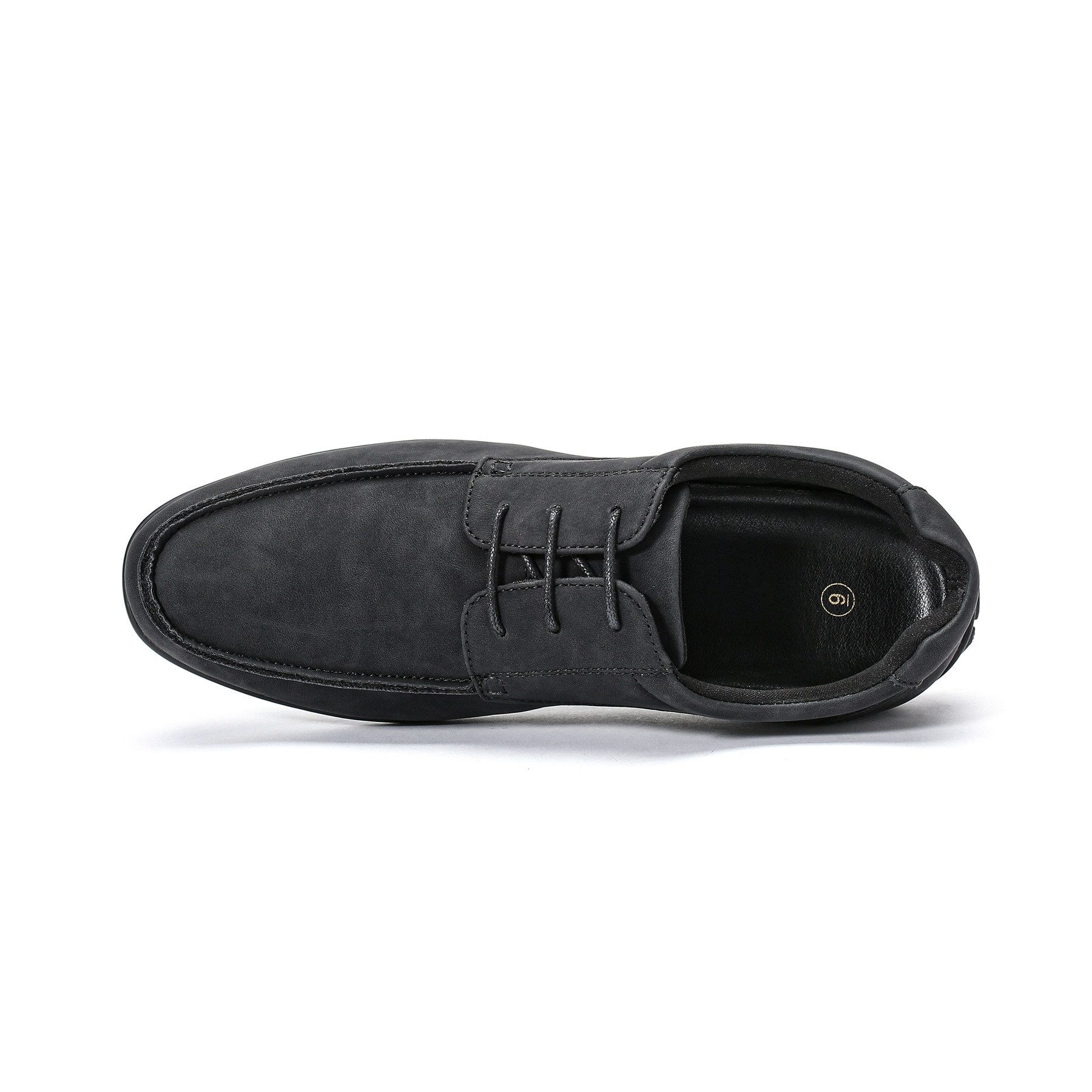 Allthemen Bootsschuh Herren Schnürschuhe mit weicher Latex-Zwischensohle Freizeitschuhe – Bild 4 von 5