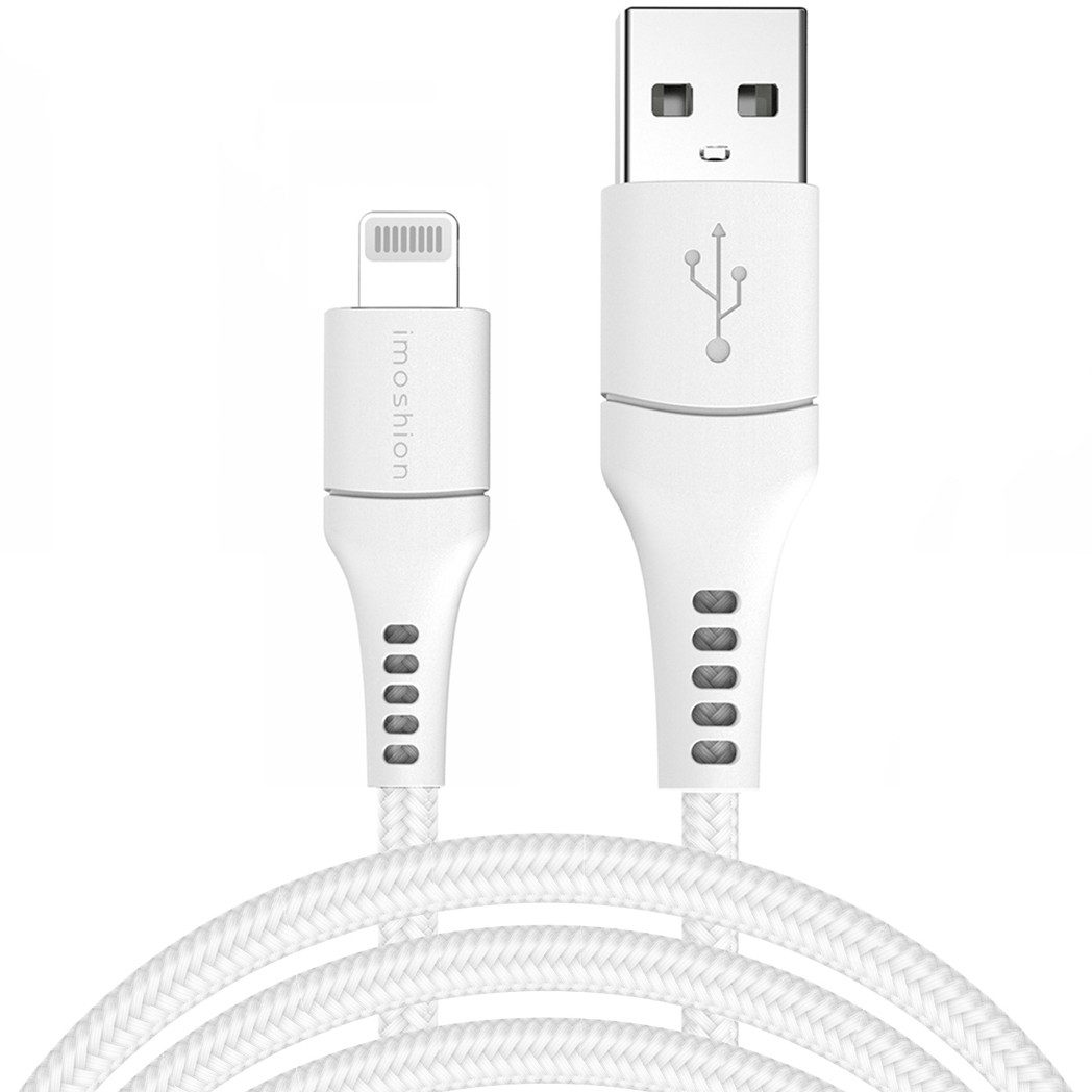 imoshion imoshion MFI-zertifiziertes Lightning- auf USB-Kabel - Geflochtenes Ge Lightningkabel
