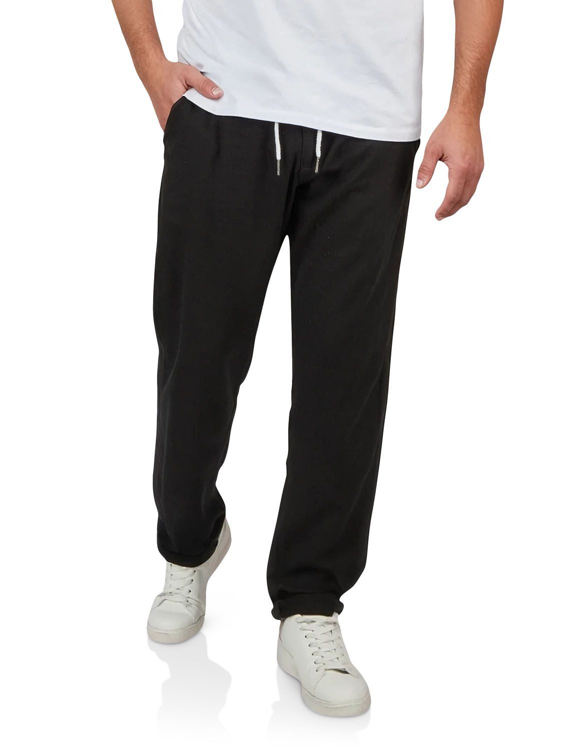 riverso Chinohose Herren Freizeithose RIVMarco Regular Fit Hose mit Leinenanteil und Zugbandverschluss