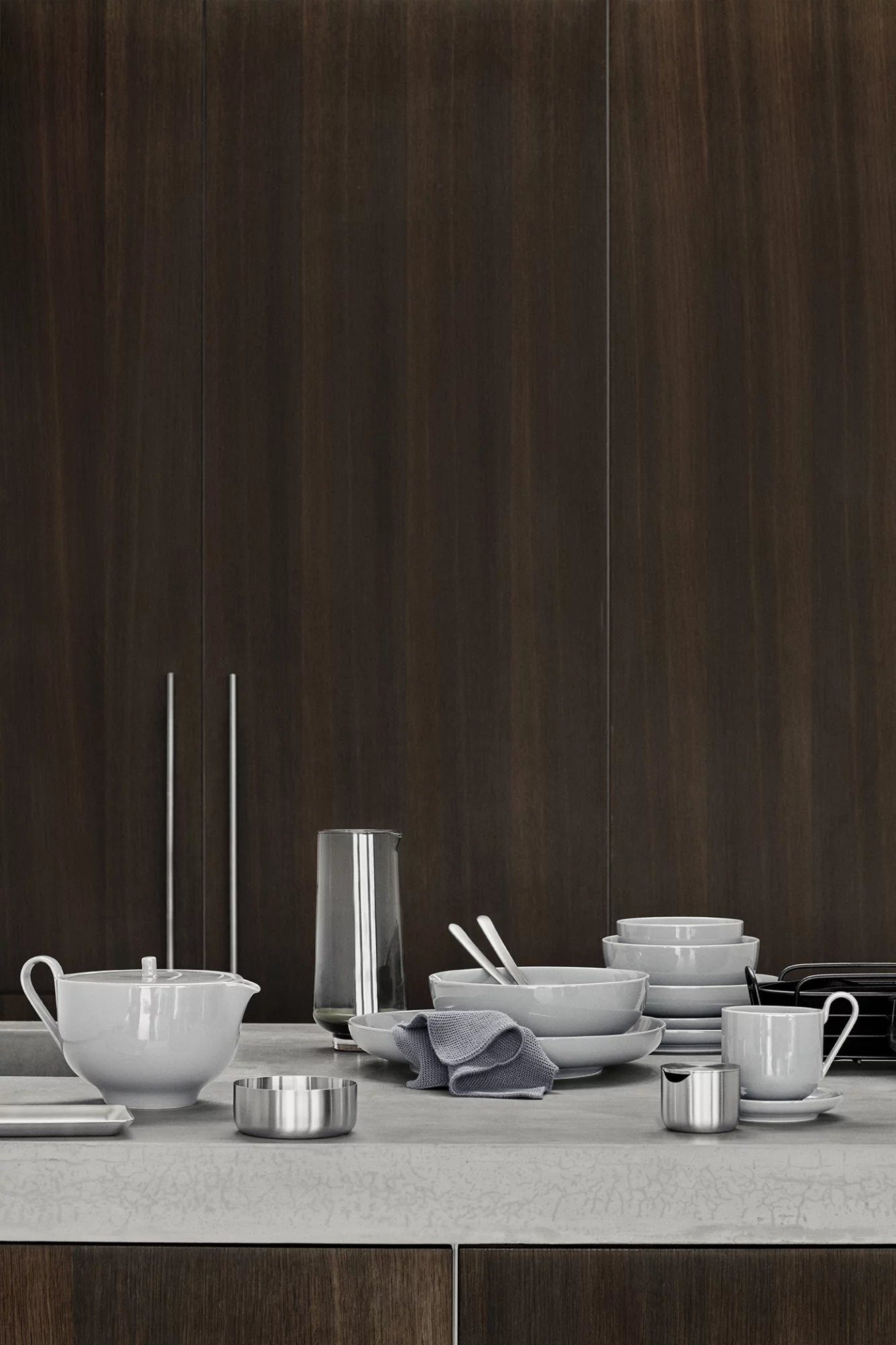 blomus Brotkorb -DELARA- Vielseitiger Brotkorb: Modernes Design, Verchromter Stahl, 100% Baumwolle, Hygienisch, Langlebig, Zeitlos – Bild 4 von 4