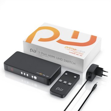 Primewire Audio / Video Matrix-Switch, 3-Port 4k HDMI Switch mit Fernbedienung / 3D + CEC / 2160p 30Hz