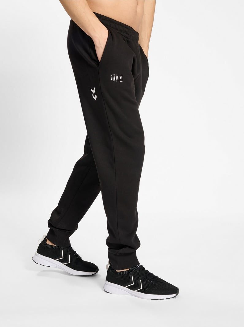 hummel Sweatpants Sport-Freizeithose hmlCOURT Cotton (weicher Sweatstoff) lang schwarz