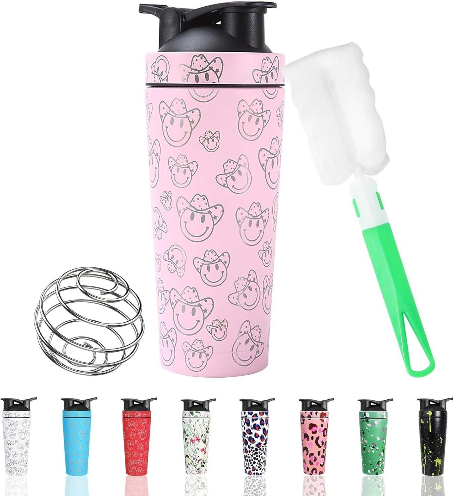 LuxusKollektion Becher Protein Шейкер 750ml Edelstahl Eiweiß Шейкер Kugel Rosa