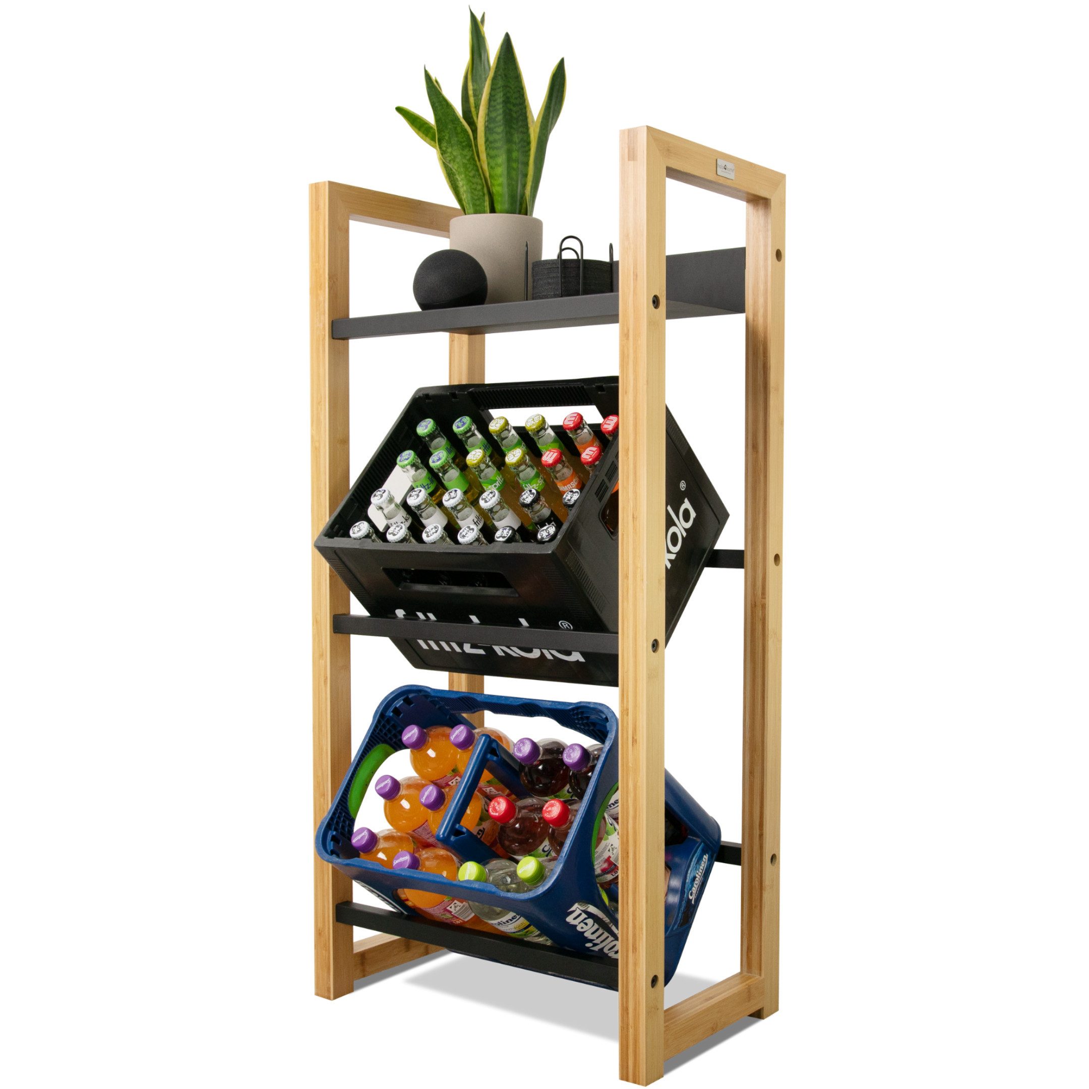 holz4home® Kastenständer Getränkekistenregal aus Bambus I günstig online kaufen