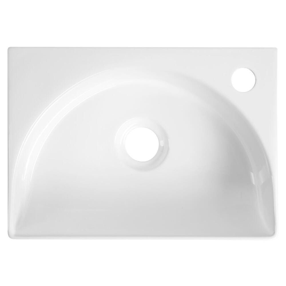 Aqualine Waschtisch RUBIC Keramik Waschtisch 34x25cm, Weiß (1-St)