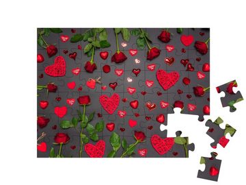 puzzleYOU Puzzle Romantische Dekoration zum Valentinstag, 48 Puzzleteile, puzzleYOU-Kollektionen Festtage