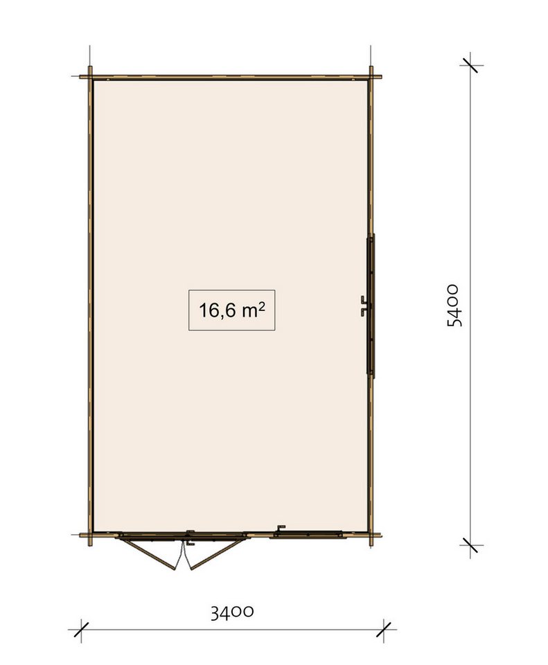 Thumbnail - Fjordholz Gartenhaus Carl 40 C, BxT: 1200x6600 cm
