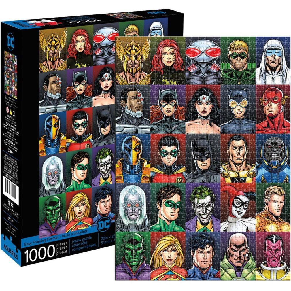 Aquarius Puzzle DC Comics Puzzle Faces (1000 Teile), Puzzleteile