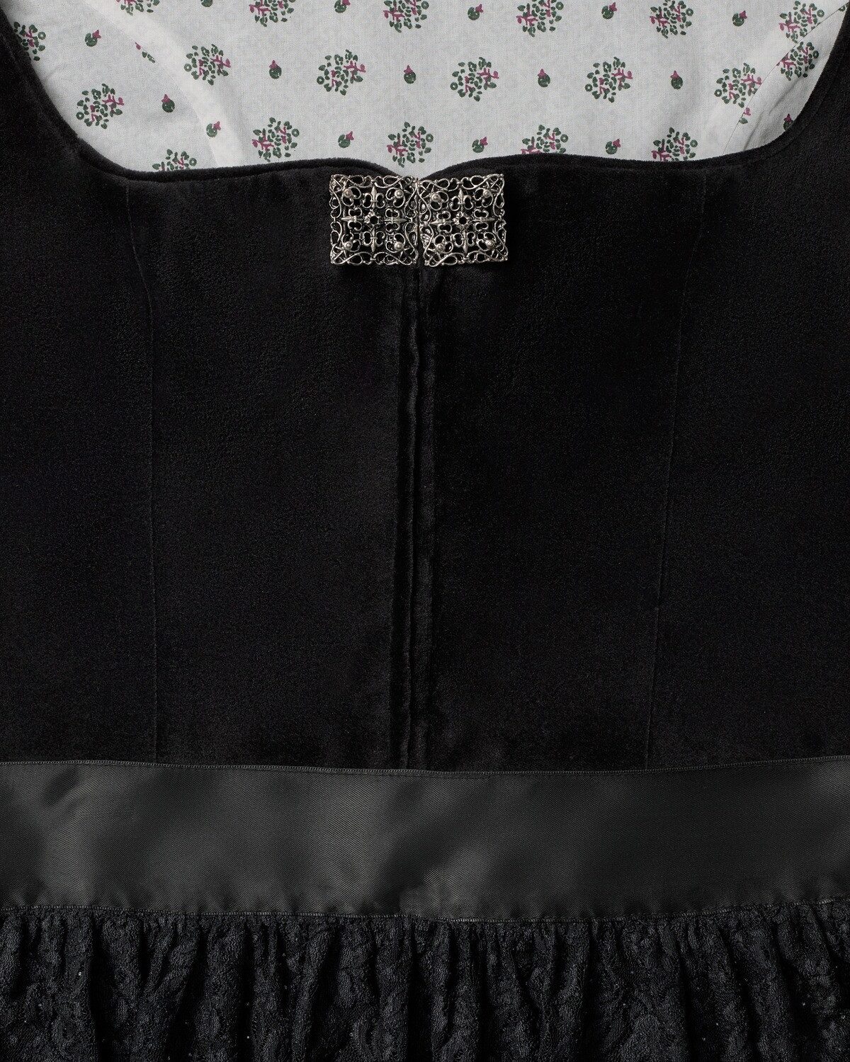 Almsach Dirndl Midi-Samtdirndl