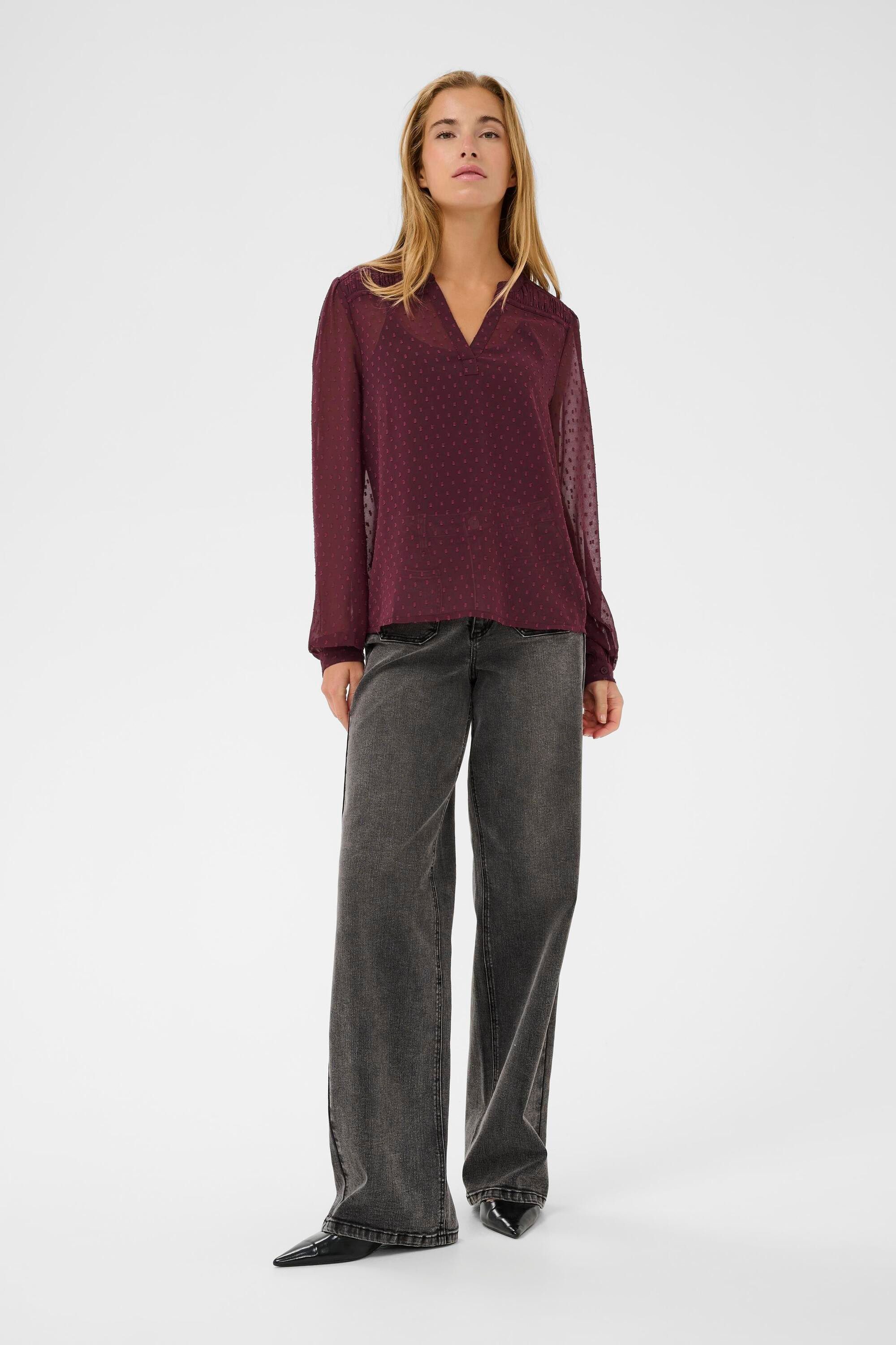 KAFFE Langarmbluse Langarm-Bluse KAleonora günstig online kaufen