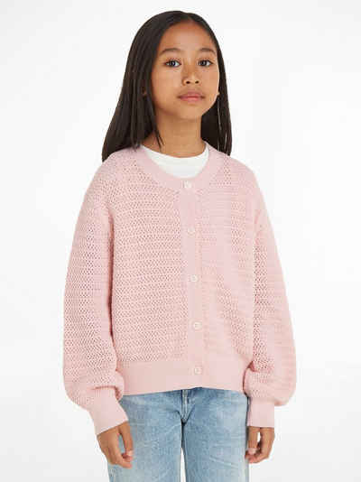 Tommy Hilfiger Strickjacke CROCHET CARDIGAN Kinder bis 16 Jahre