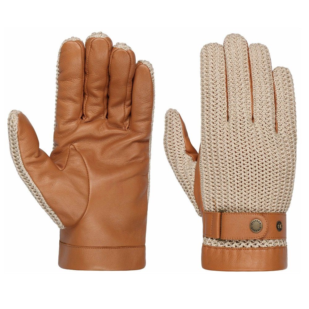Stetson Lederhandschuhe Stetson Gloves Sheep Knit Nappa & Braun